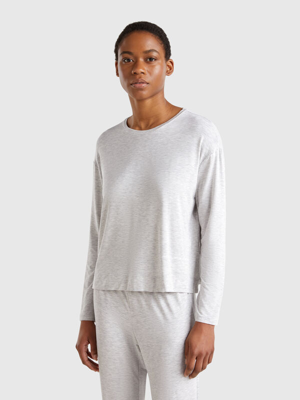 Long sleeve t-shirt in stretch Modal® Women