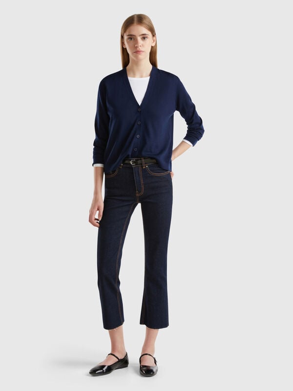 Cropped jeans in recycled cotton Women