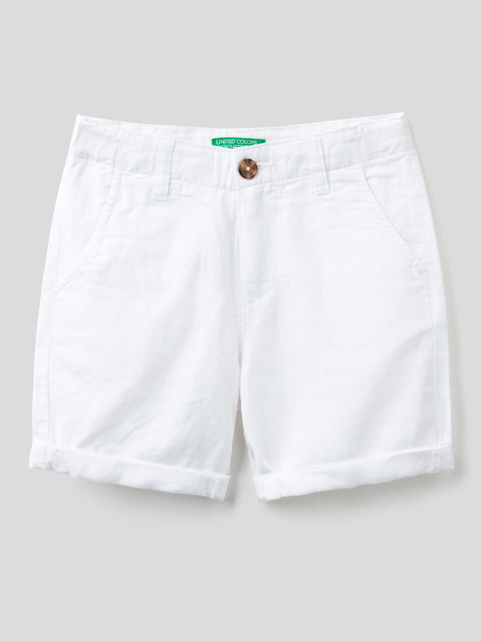 Chino bermudas in pure linen image number 1