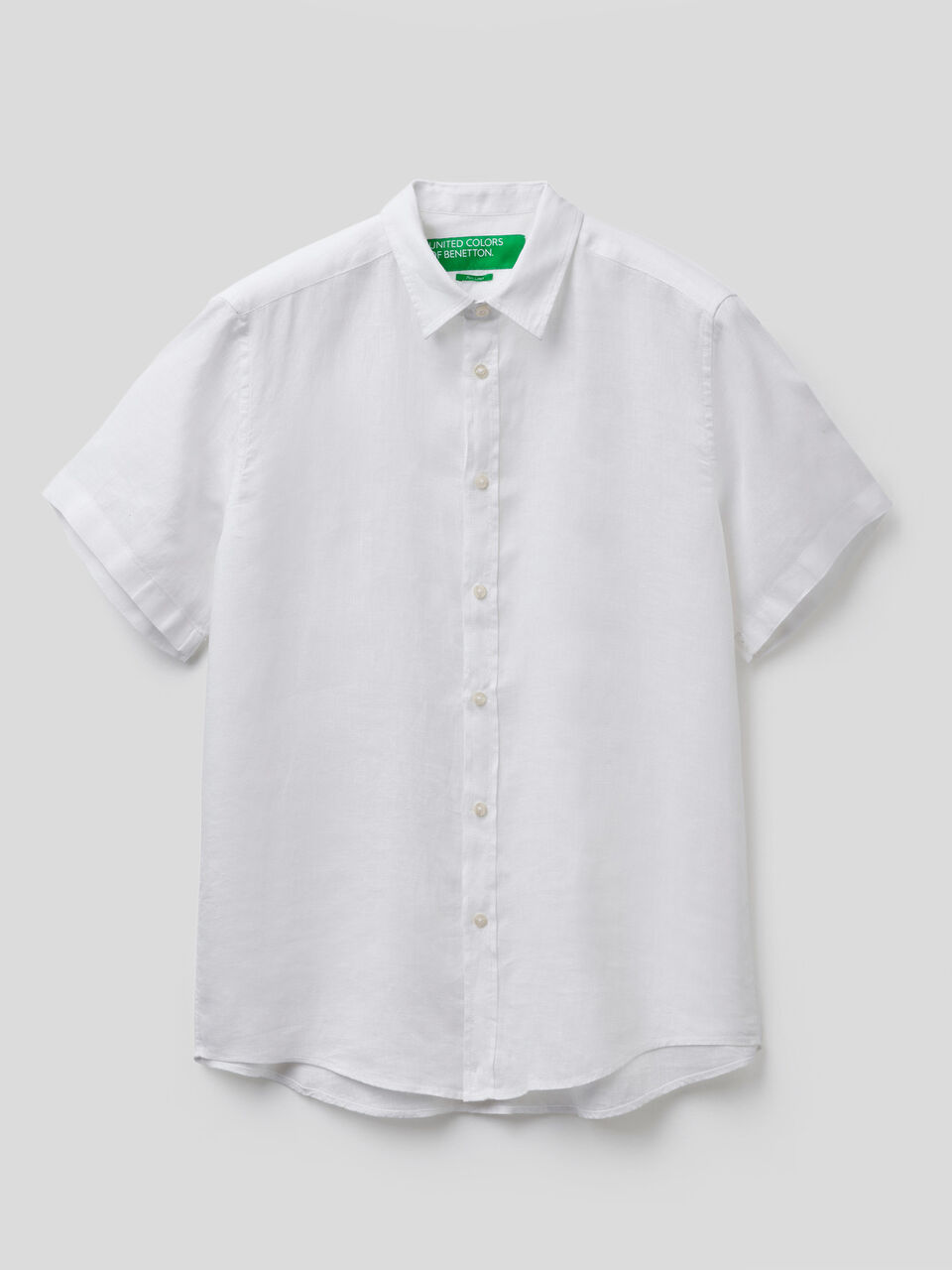 100% linen short sleeve shirt image number 1