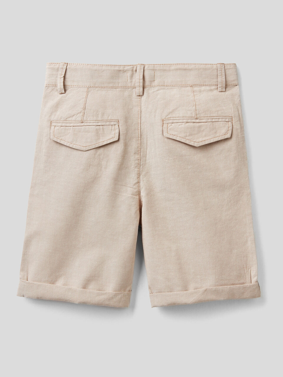 Slim fit bermudas in linen blend image number 2