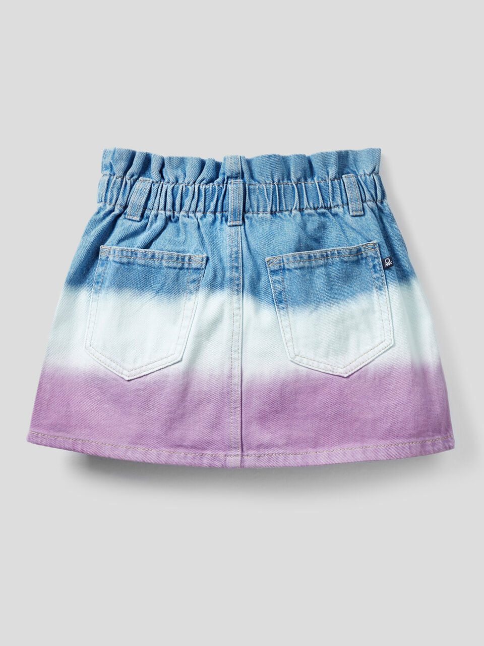 Colored denim paperbag skirt image number 2
