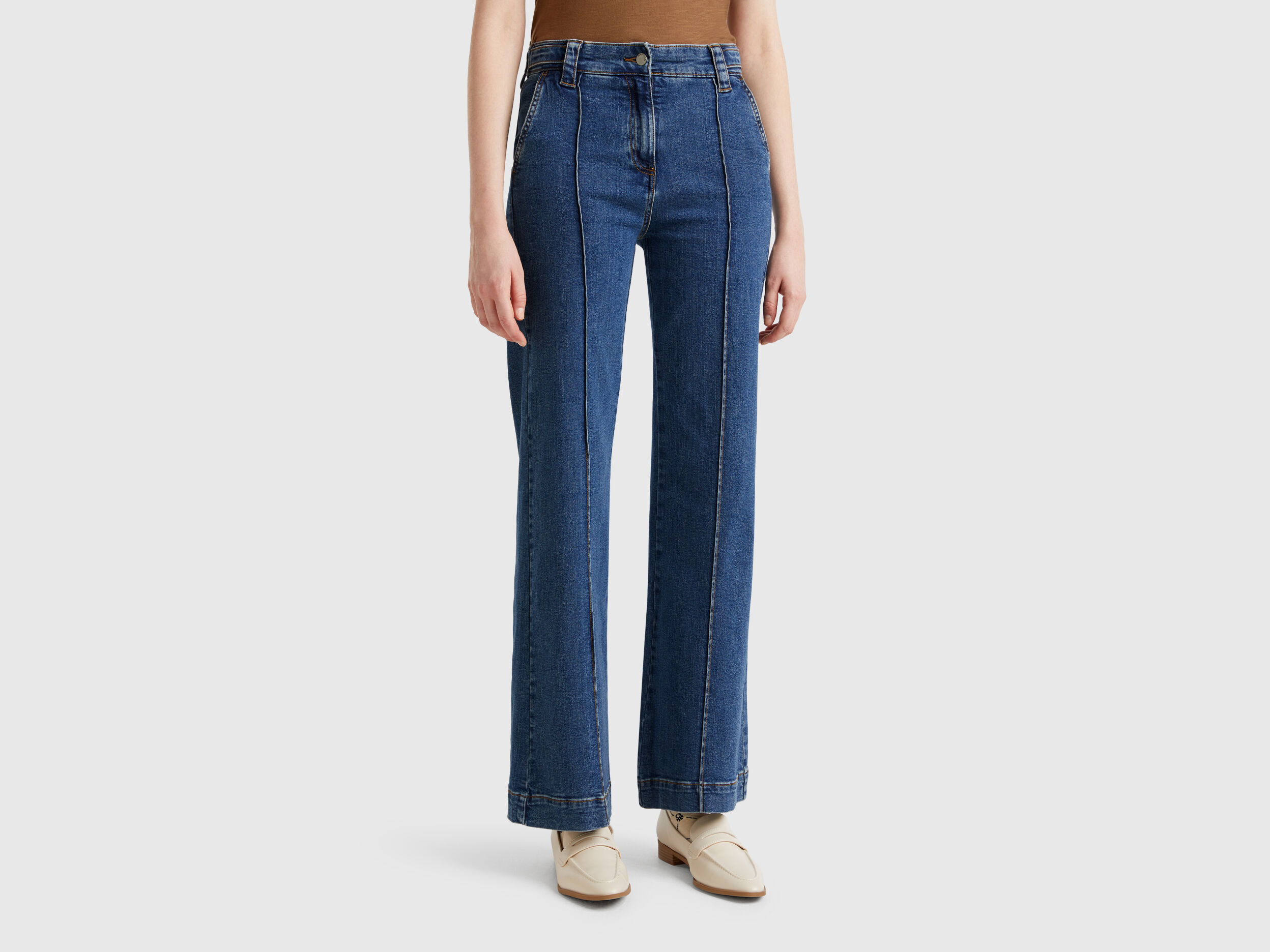 Women's Jeans Long Stretch Skinny Jeans Flared Trousers High