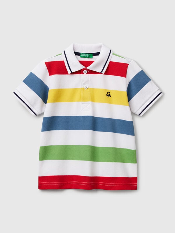 Striped short sleeve polo shirt Junior Boy