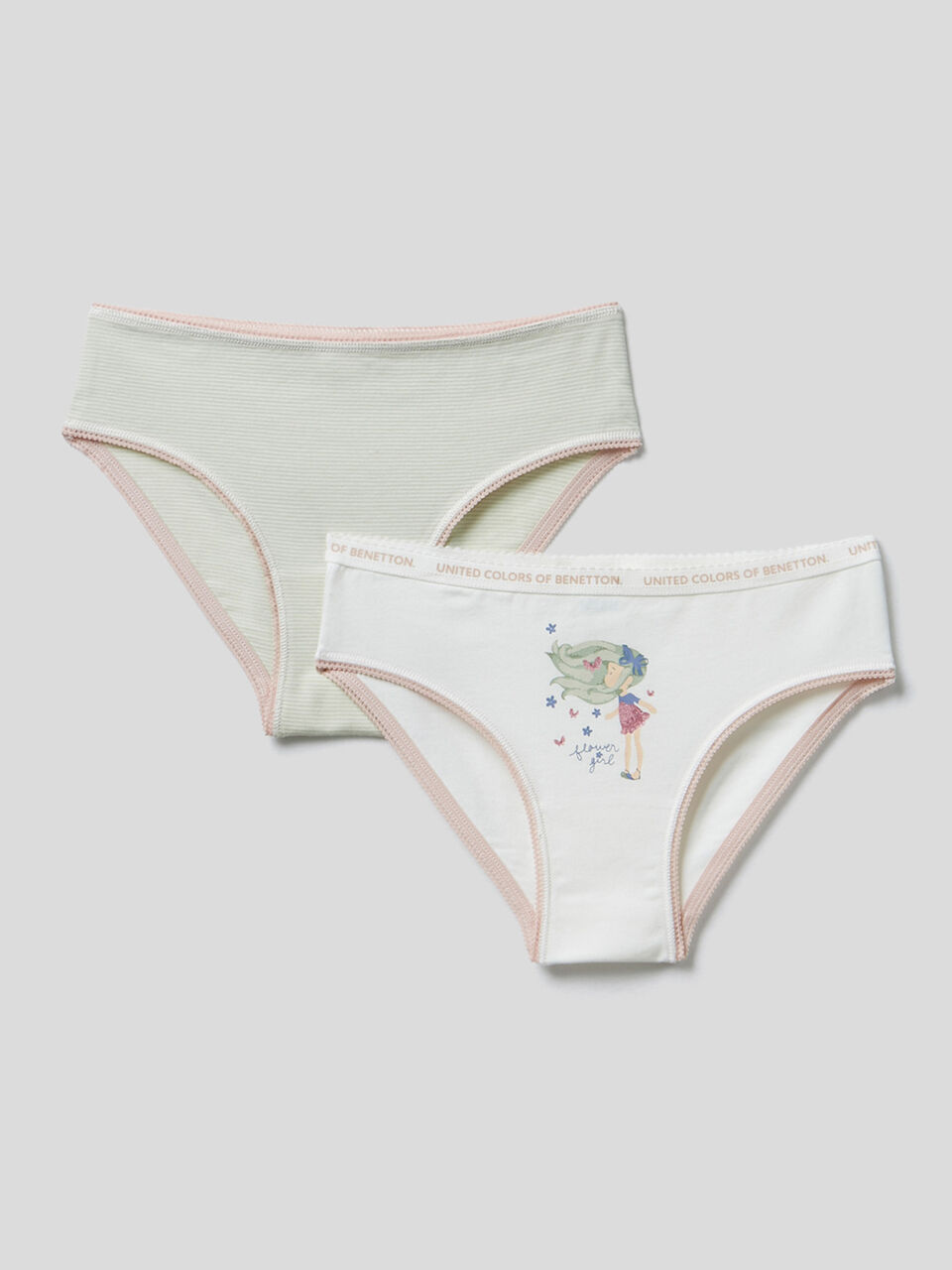 Set of two pairs of underwear in stretch cotton image number 1