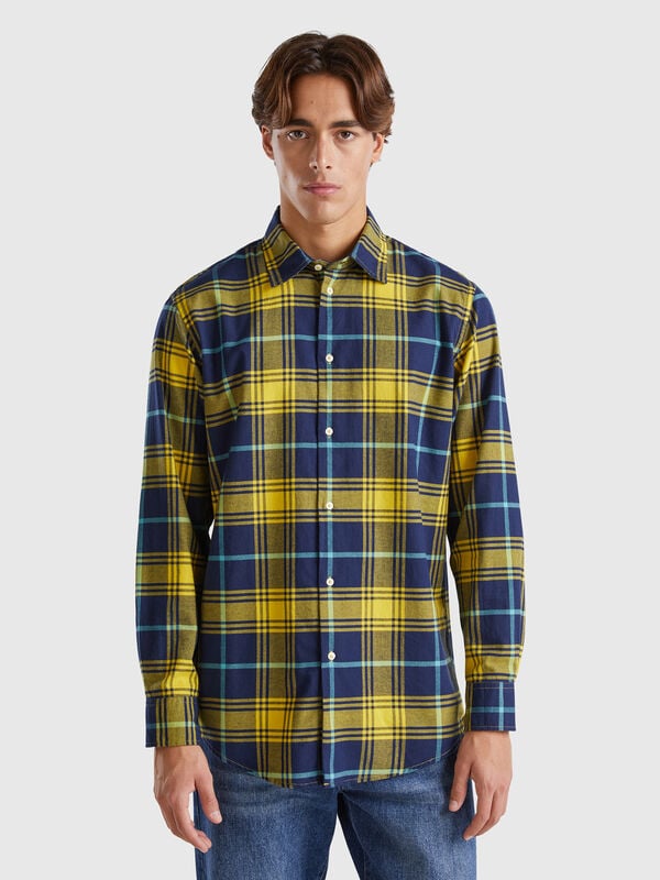 Check flannel shirt Men