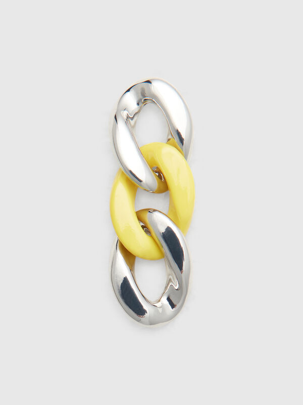 Gold and yellow chain drop earrings Women