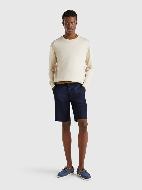 Bermudas in pure linen Men