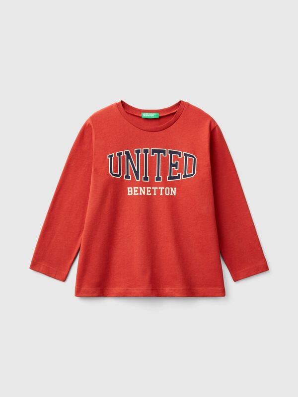 Crew neck t-shirt in warm organic cotton Junior Boy