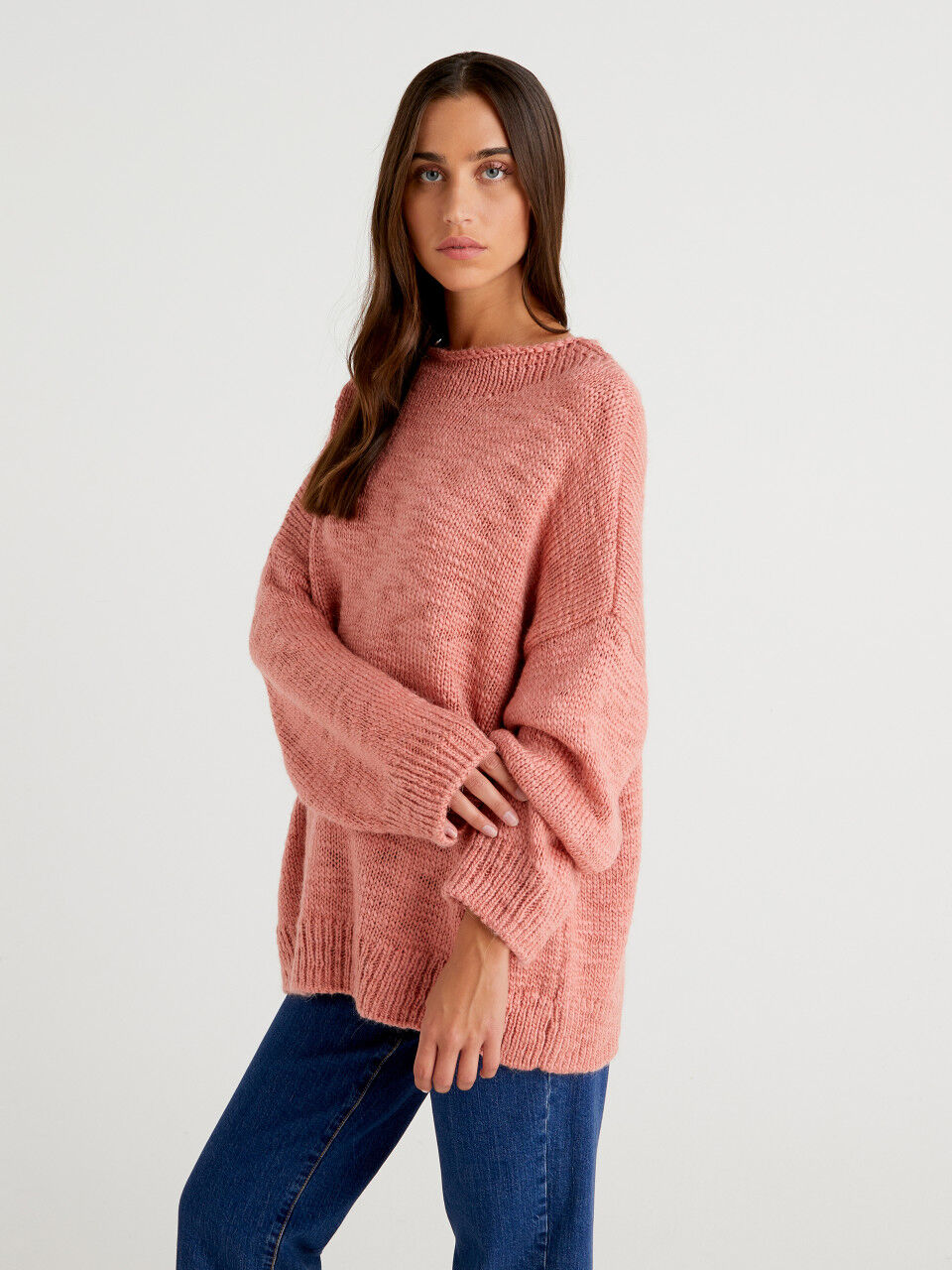 Sweater in wool and alpaca blend