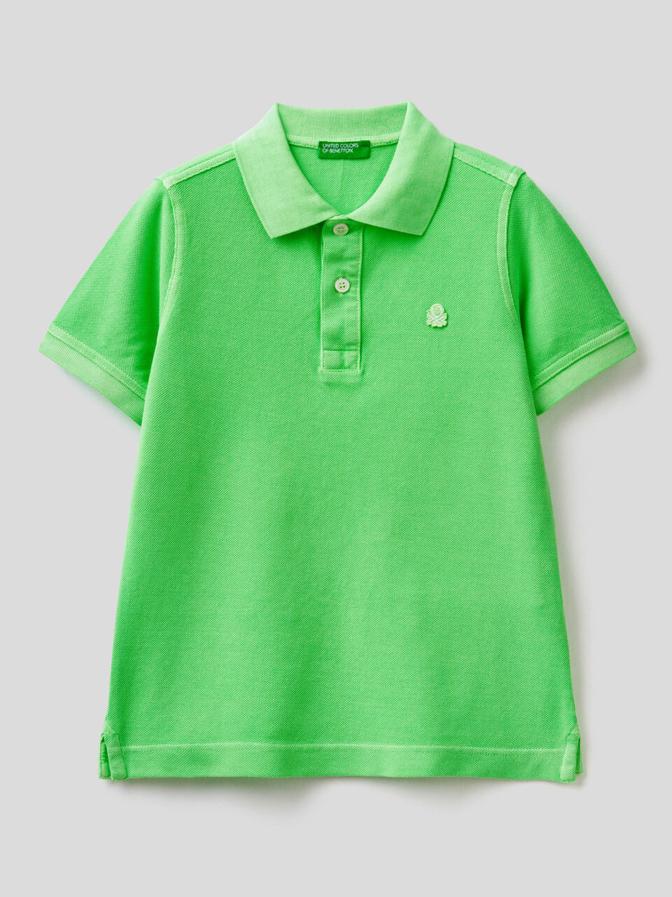 Neon polo in pure organic cotton image number 1