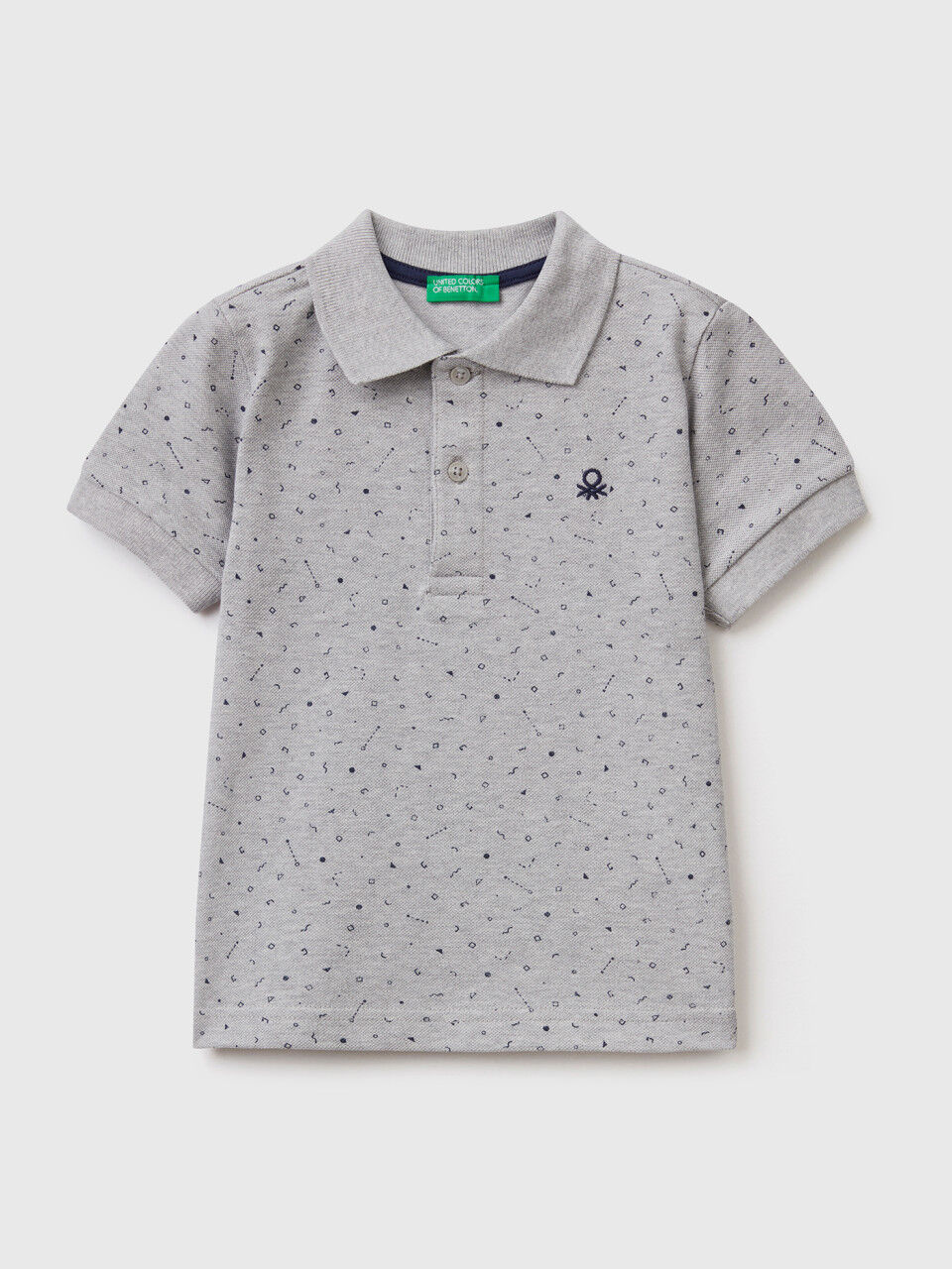 Slim fit micro patterned polo