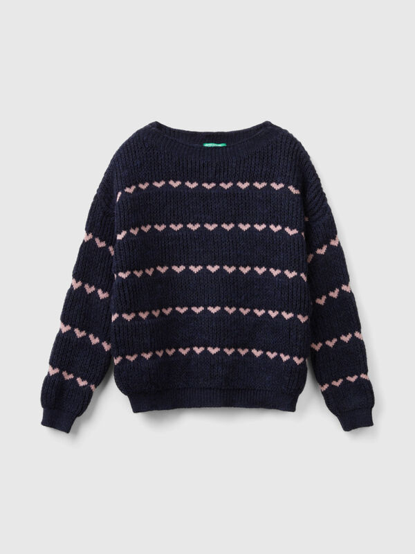 Sweater with heart inlay Junior Girl