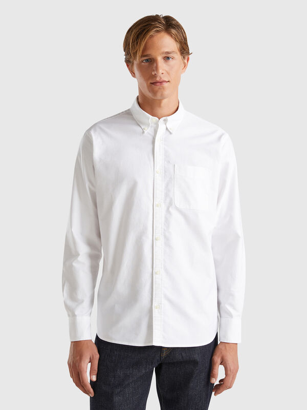 Slim fit button-down shirt Men