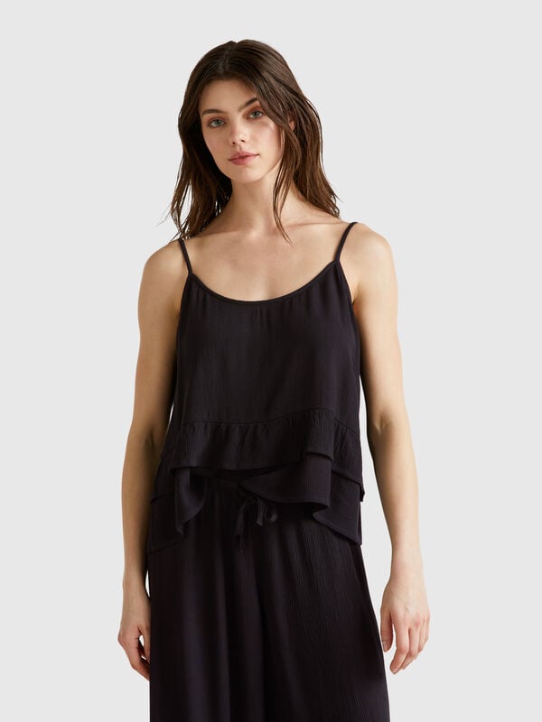 Flowy top with flounce Women