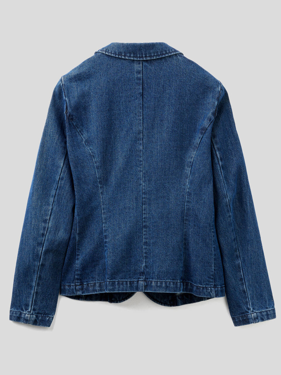 Flared blazer in cotton denim Women image number 2