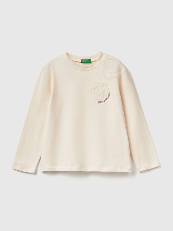 T-shirt with tulle applique Junior Girl