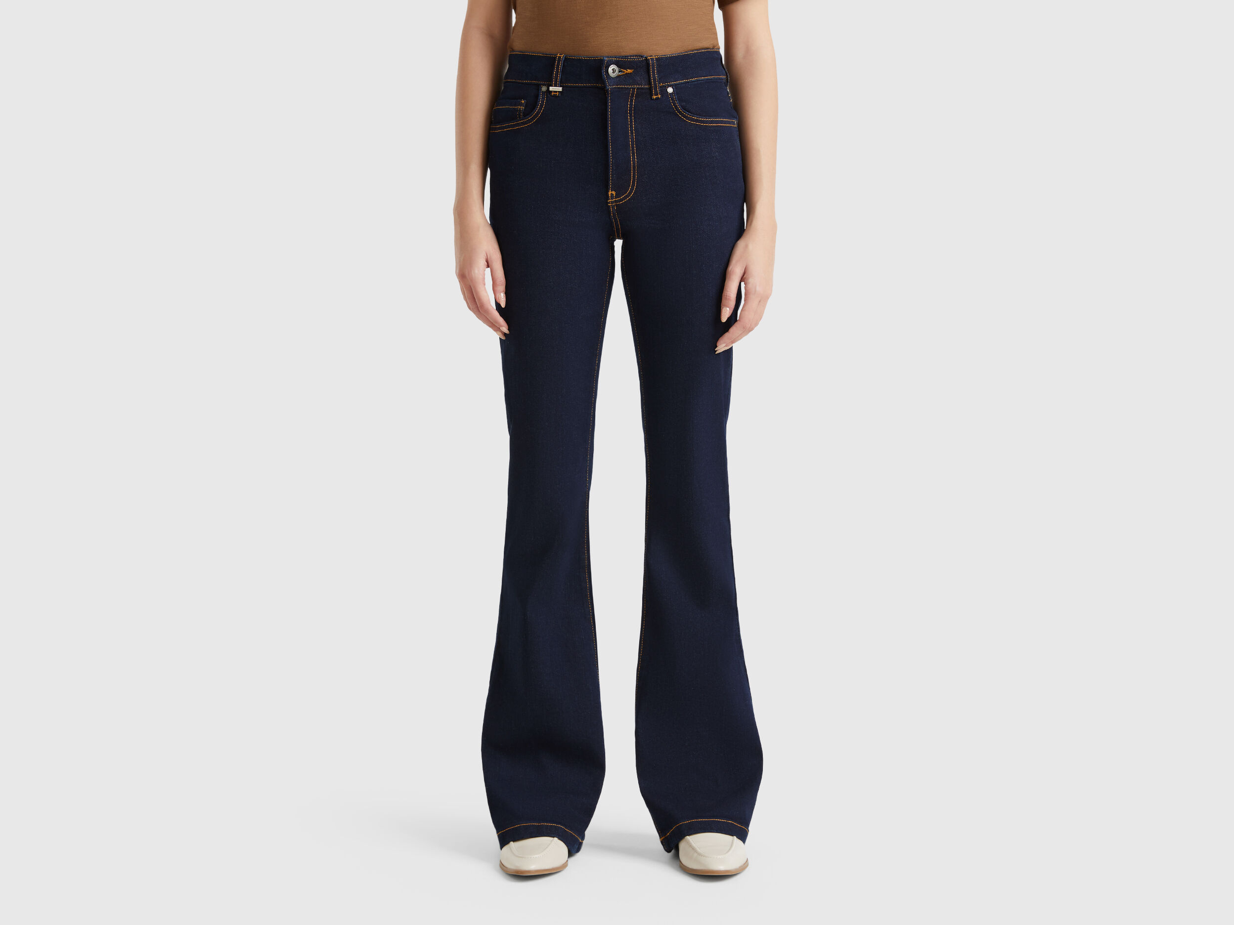 Women's Jeans Long Stretch Skinny Jeans Flared Trousers High