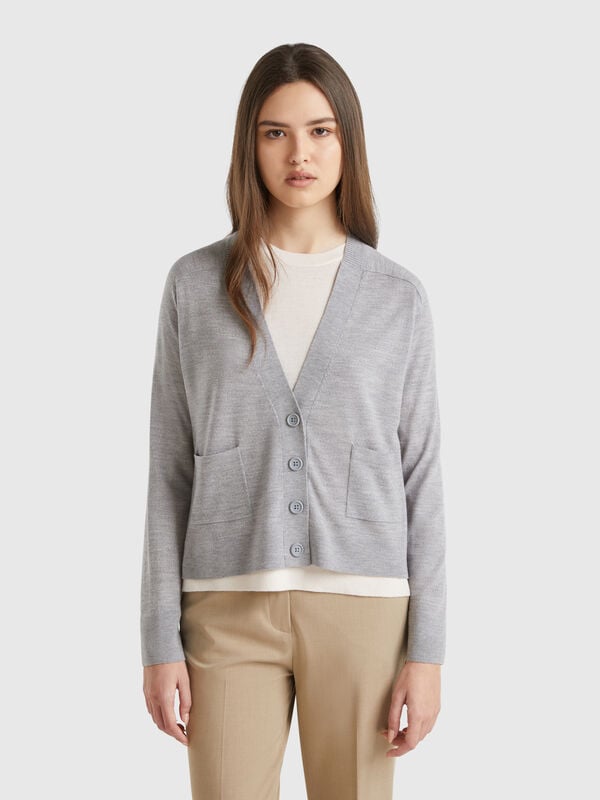 Cardigan in pure Merino wool Women