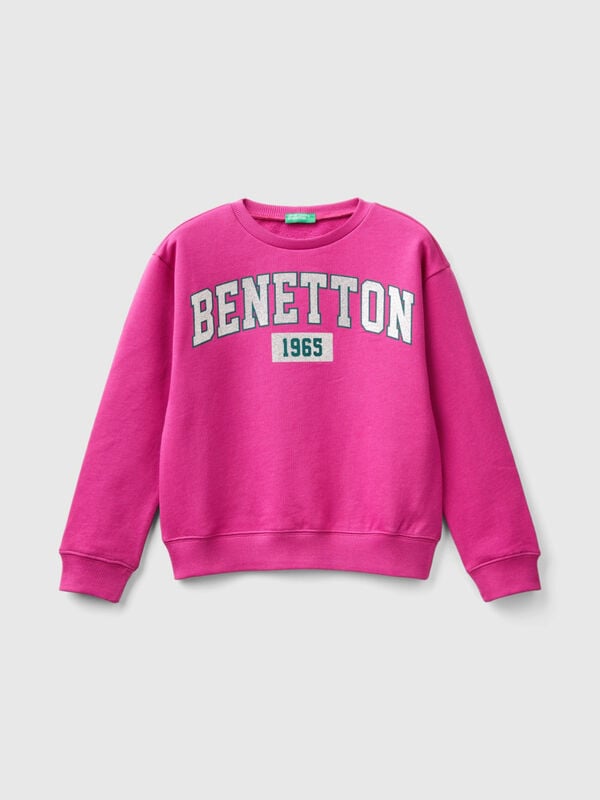 100% cotton sweatshirt with glittery logo Junior Girl