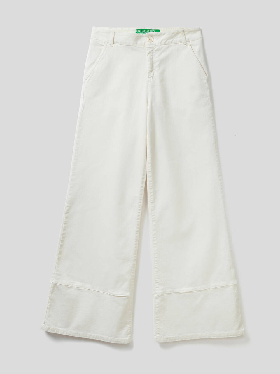 Flared trousers with natural dye Women image number 1