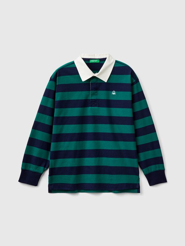 Multicolor striped rugby polo Junior Boy