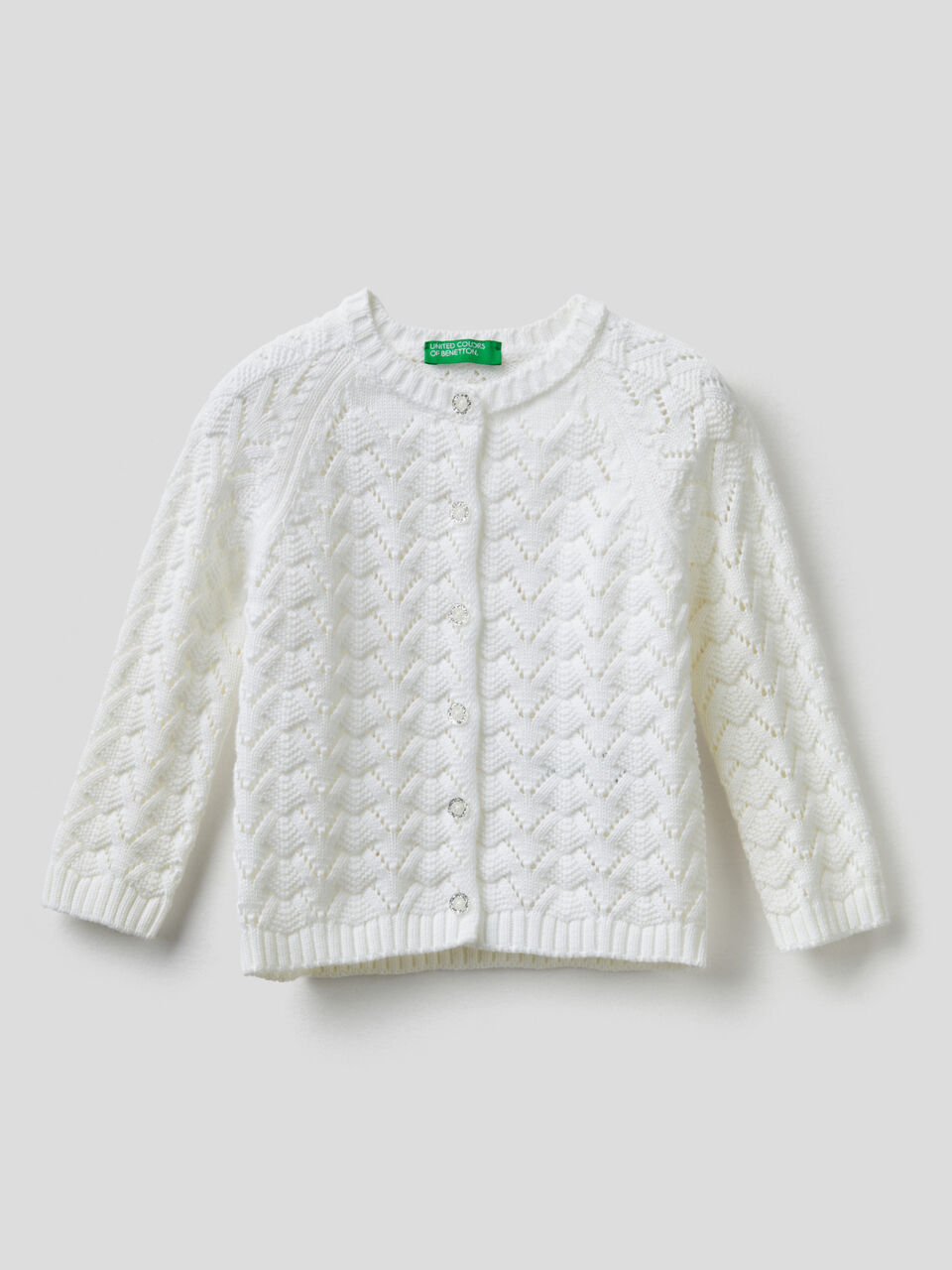 Knit cardigan in pure cotton image number 1