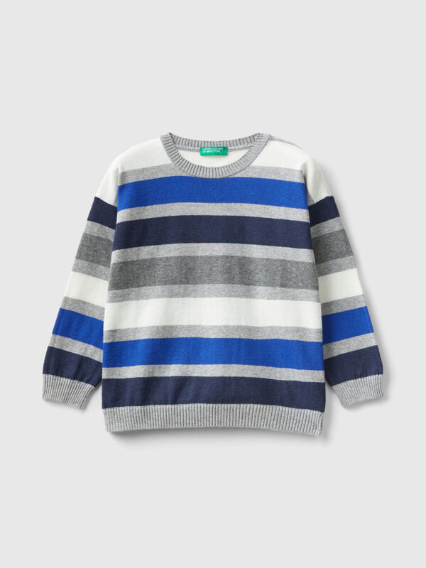Sweater with multicolor stripes