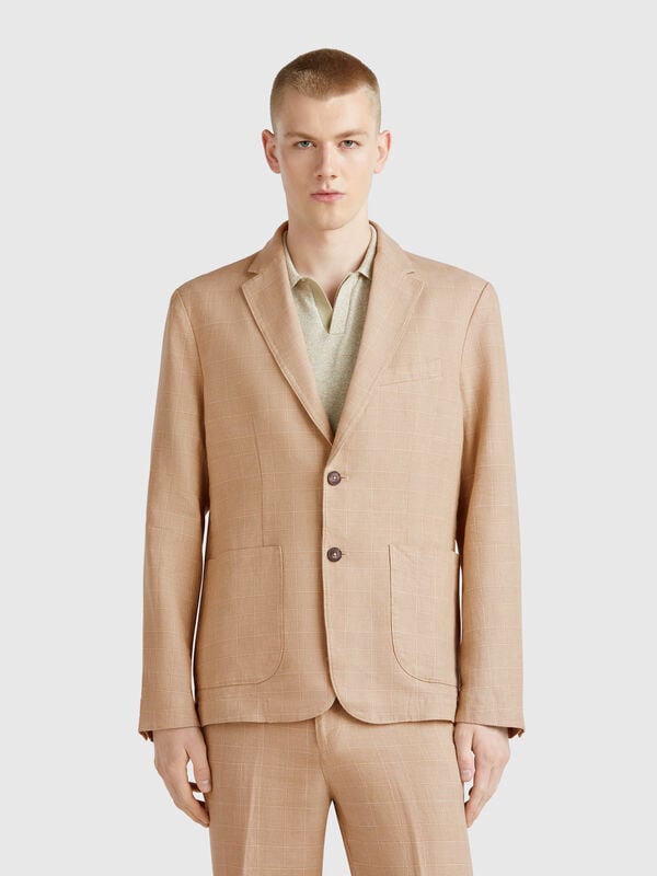 Striped blazer in linen blend Men