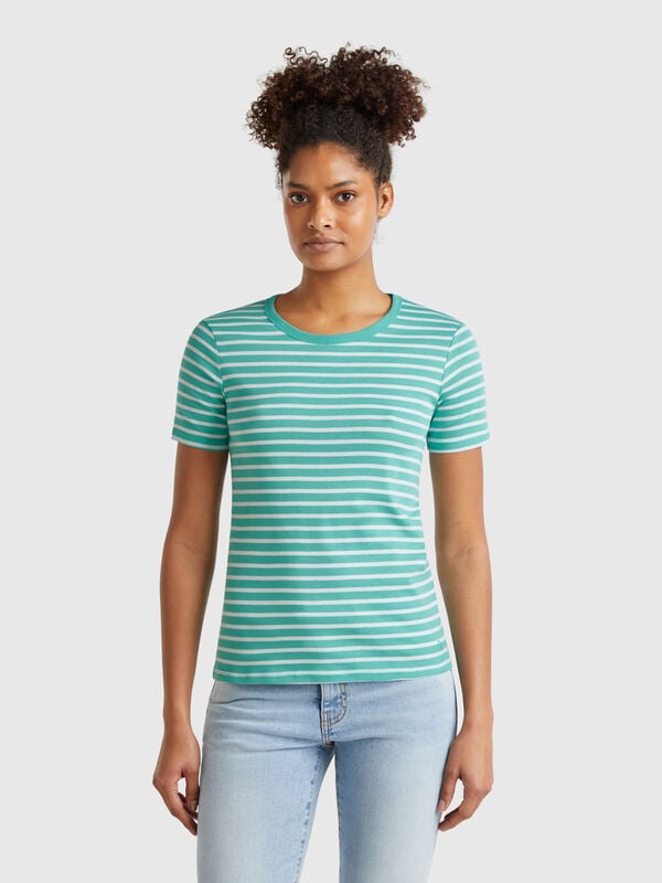 Crew neck striped t-shirt Women