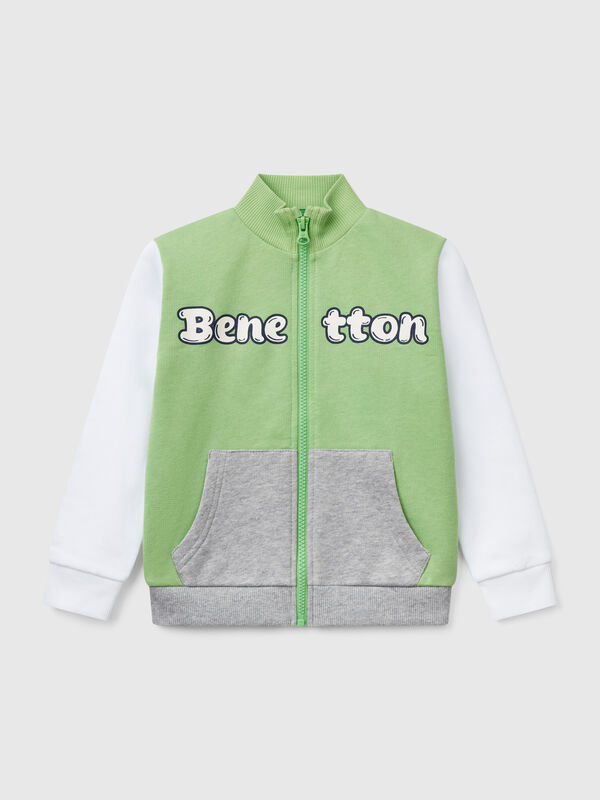 Sweatshirt in cotton with zip Junior Boy