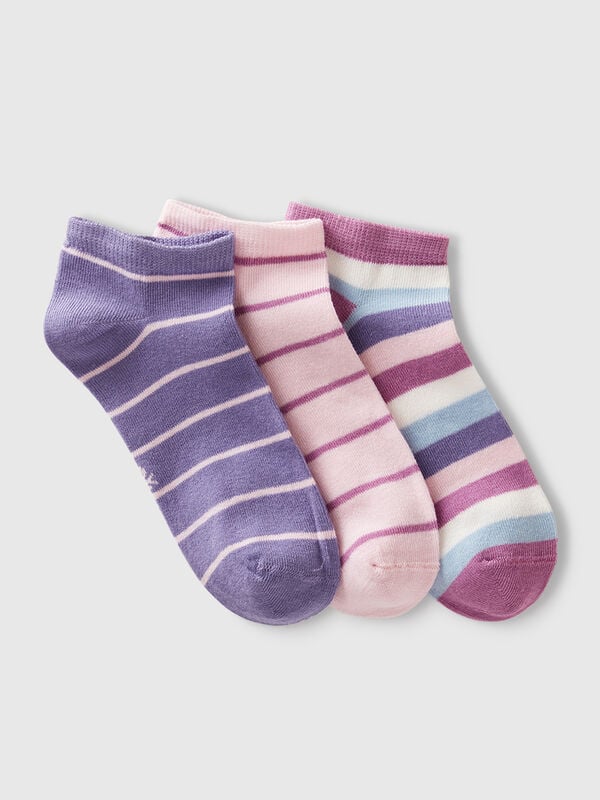 Three pairs of striped socks Junior Boy