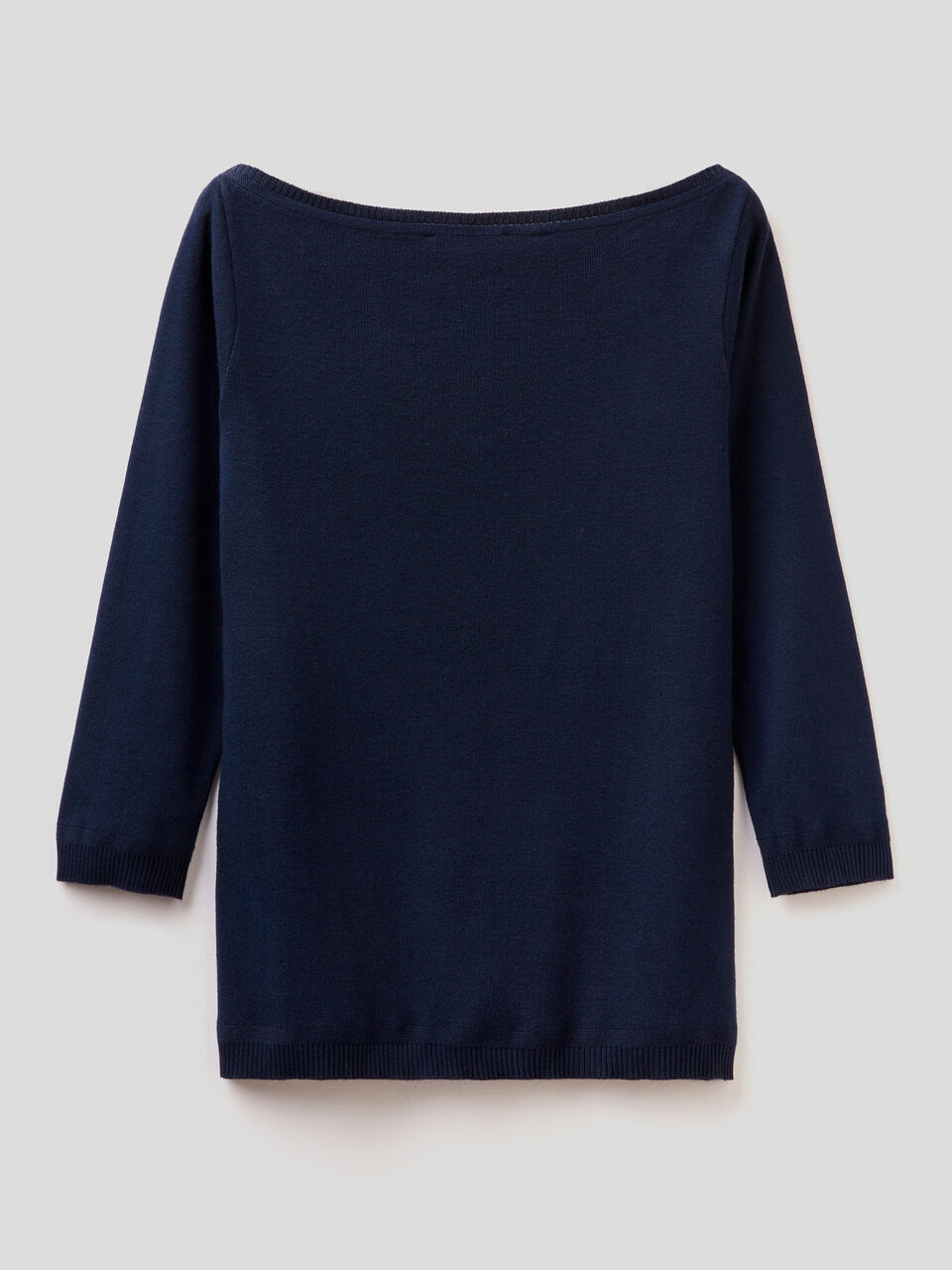 100% cotton boat neck sweater image number 2