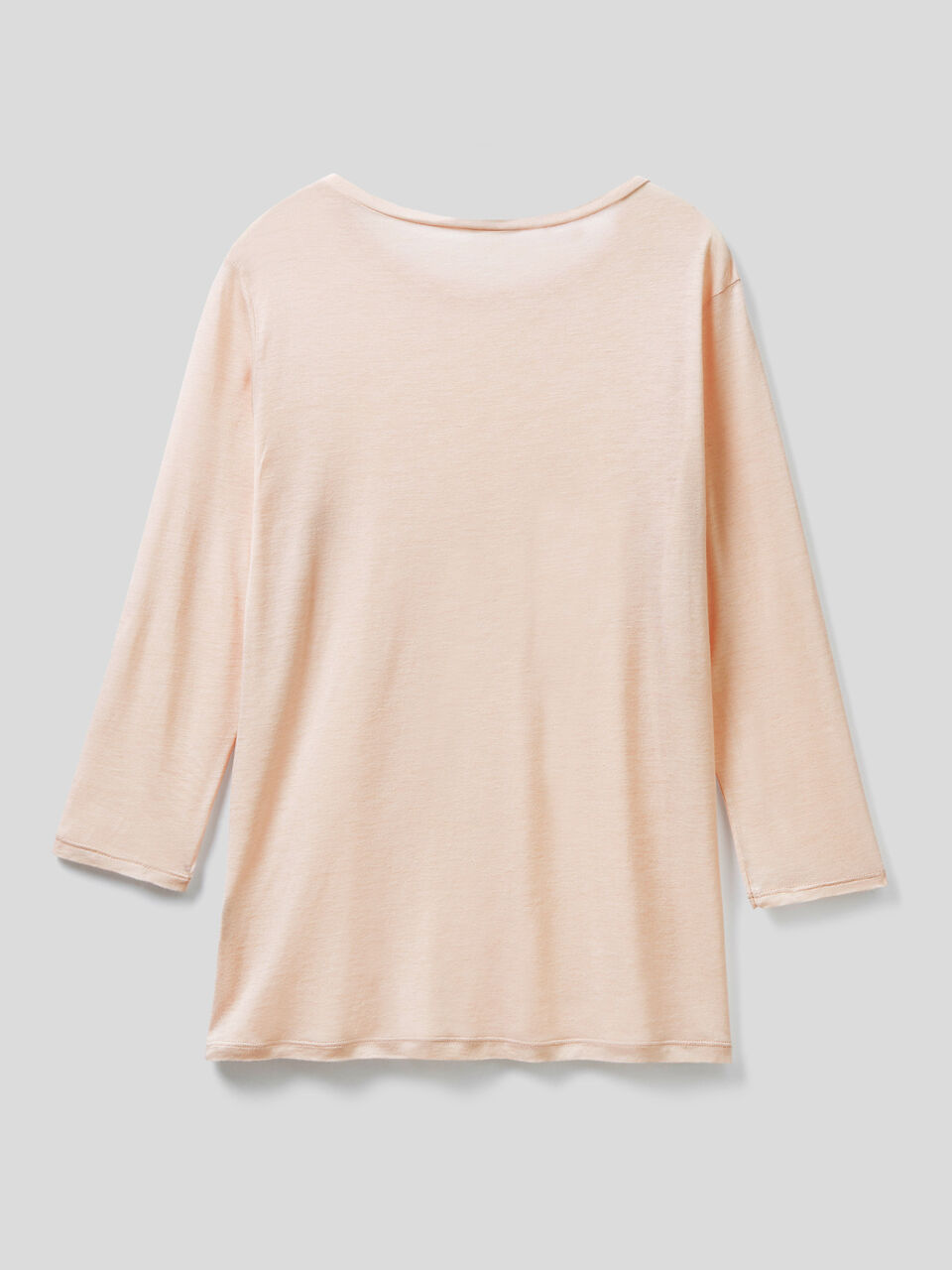 Crew neck t-shirt in silk blend image number 2