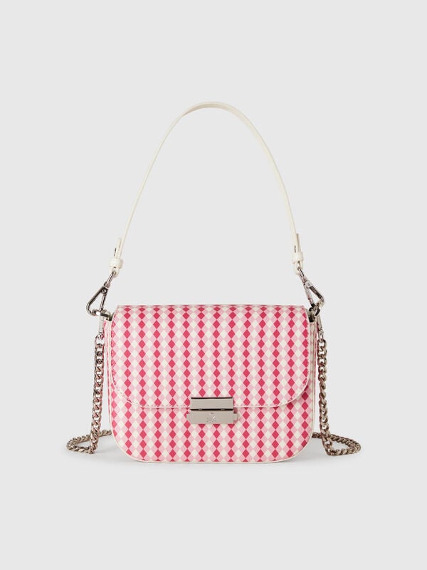 Bag in imitation leather with diamond print Women