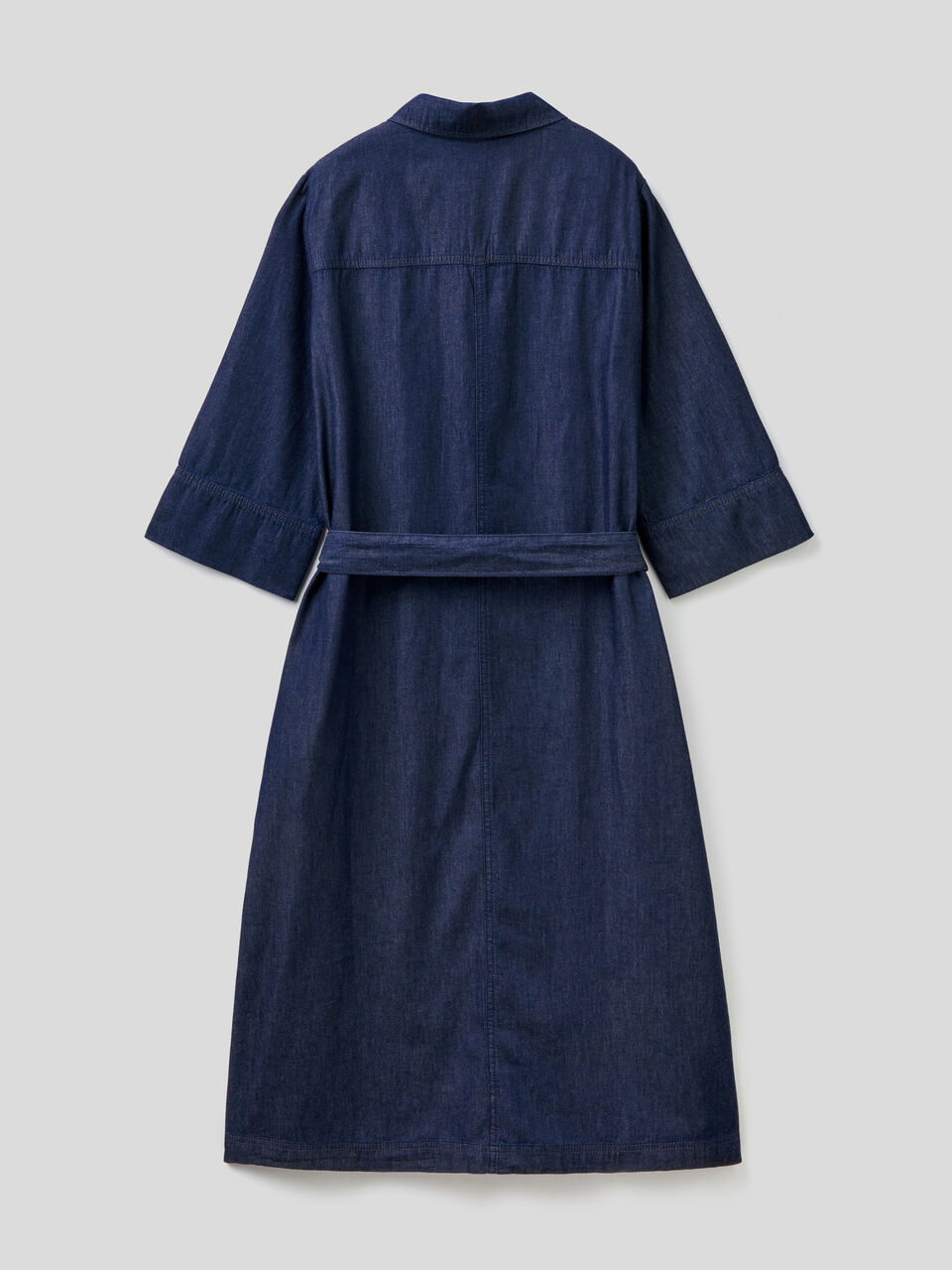 Shirt dress in chambray image number 2