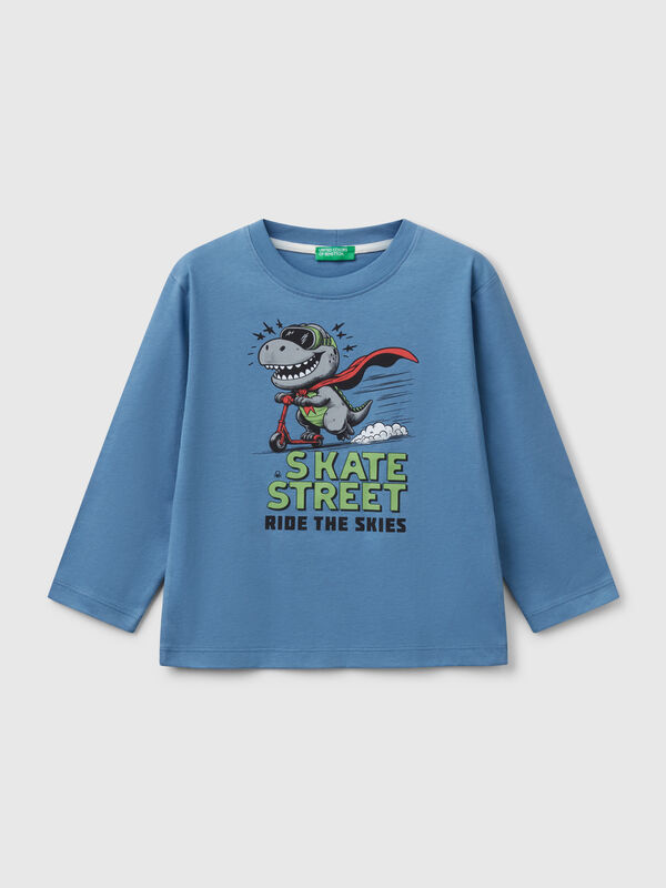 T-shirt in cotton with print Junior Boy