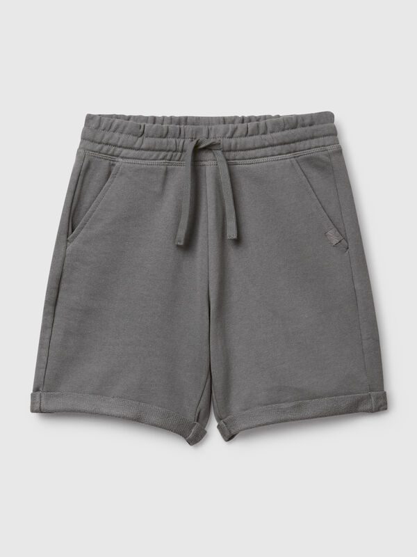 Bermuda shorts in pure cotton fleece Junior Boy