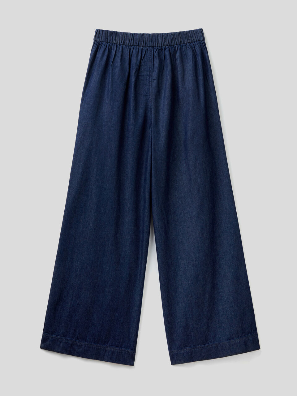 Wide fit trousers in chambray image number 2