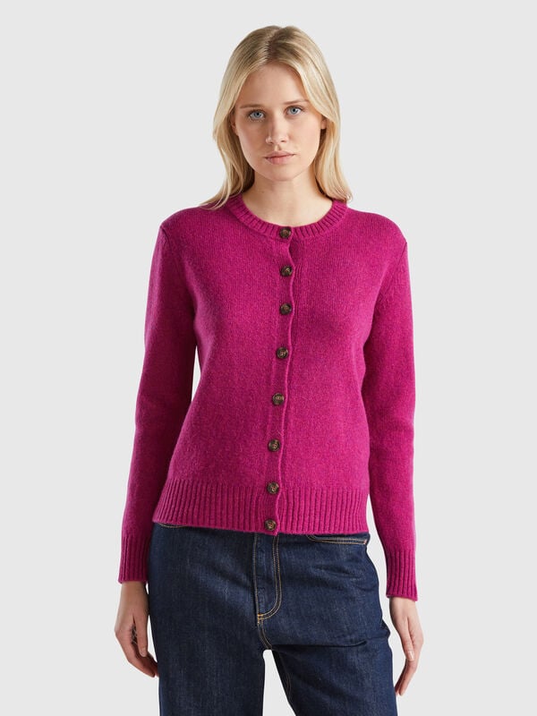 Cardigan in pure Shetland wool Women