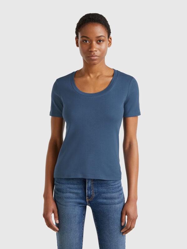 Short sleeve t-shirt in long fiber cotton Women