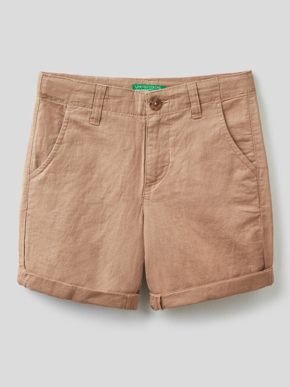 Chino bermudas in pure linen image number 1