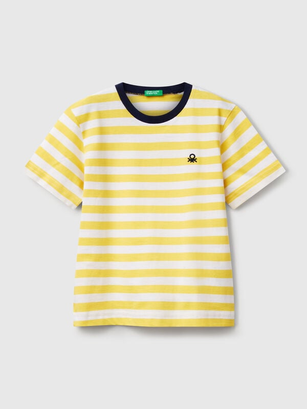 100% cotton striped t-shirt Junior Boy