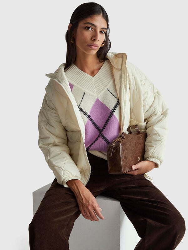 Sweater with diamond inlay Women