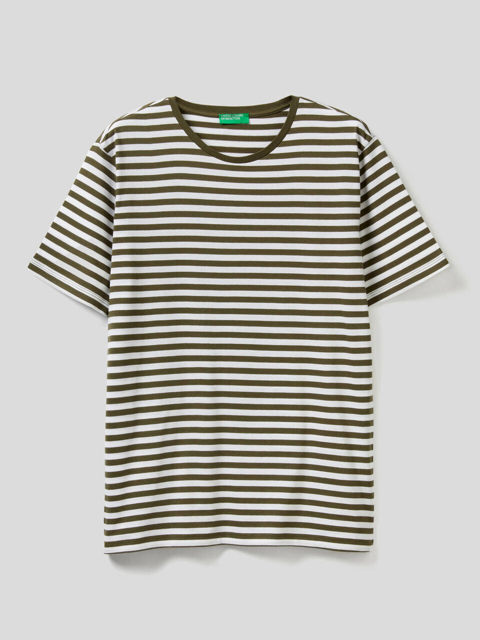 Striped t-shirt in pure cotton Men image number 1