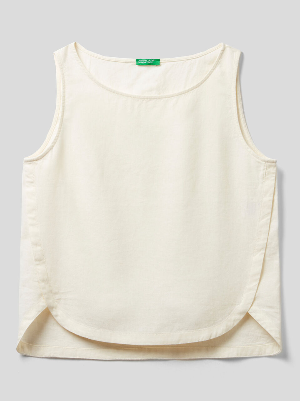 Top in viscose blend linen image number 1