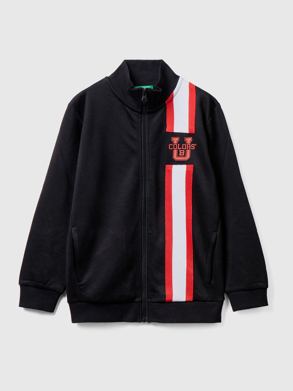 Sweatshirt in technical fabric with zip