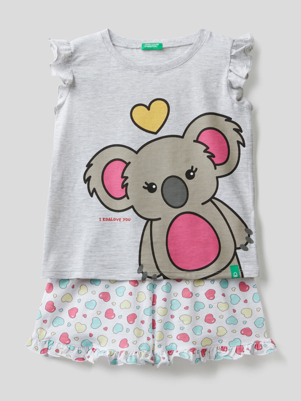 Koala print pyjamas with ruffles image number 1