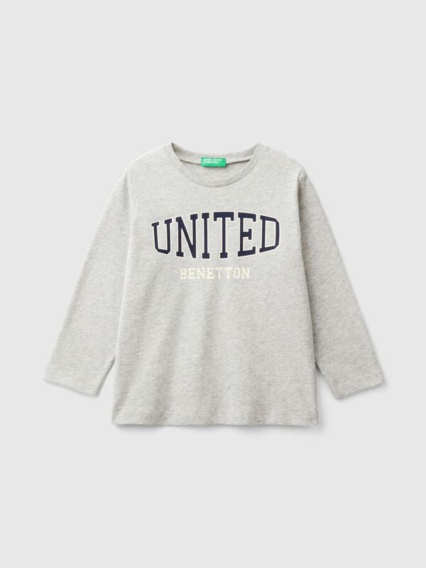 Crew neck t-shirt in warm organic cotton Junior Boy