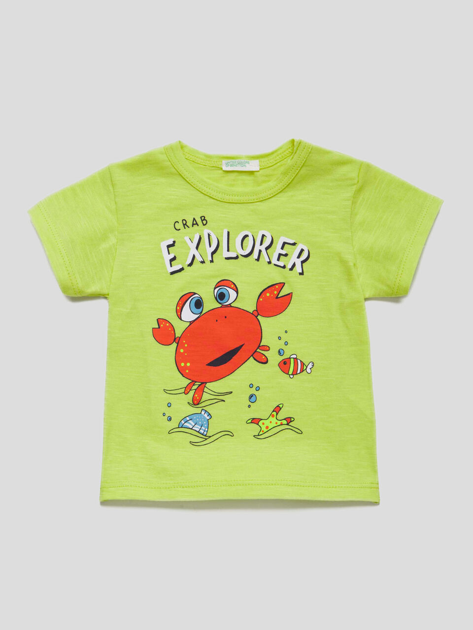 T-shirt with neon print image number 1